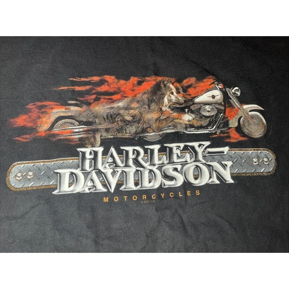 Harley Davidson 3XL Wolf Graphic T Shirt Aspen Valley Colorado Biker USA